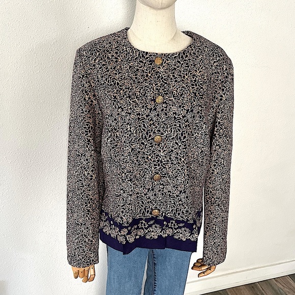 EUC Vintage Floral Button Down Shirt Blouse - Picture 3 of 7